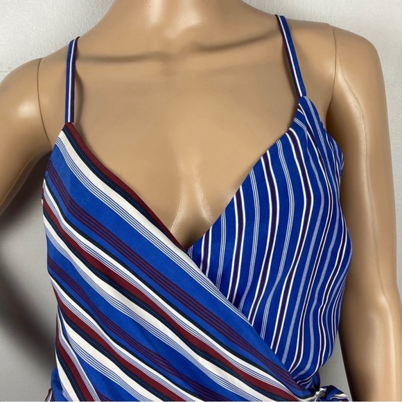RAG & BONE REVOLVE BLUE SILK STRIPED JUMPSUIT - Picture 3 of 11